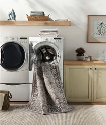 Livabliss Colin Machine Washable Dog Area Rug, Charcoal/Black/Tan/Medium Brown/Cream, 9.16 x 12-ft slide 2 of 8