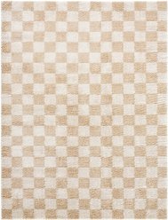 Livabliss Fossay Shag Checker Machine Washable Dog Area Rug, Light Beige/Beige, 6.58 x 9-ft slide 1 of 7