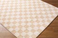 Livabliss Fossay Shag Checker Machine Washable Dog Area Rug, Light Beige/Beige, 5.25 x 7-ft slide 2 of 7