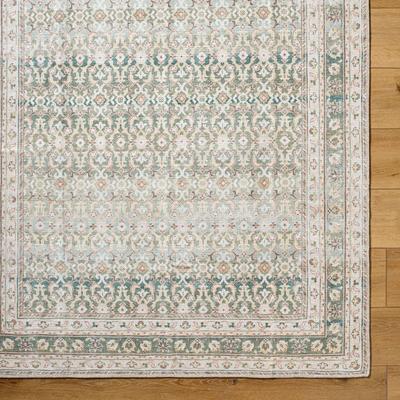 Show full view: Livabliss Rainier Machine Washable Dog Area Rug, Olive/Seafoam/Wheat/Cream/Brown/Dark Brown, 5.25 x 7.25-ft slide 7 of 7
