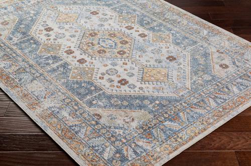 Show full view: Livabliss Lillian Machine Washable Dog Area Rug, Oatmeal/Gray/Dark Blue/Olive/Brown/Rust, 5.25 x 7-ft slide 8 of 8