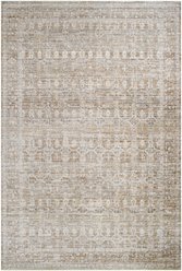 Livabliss Margaret Machine Washable Dog Area Rug, Taupe/Charcoal/Dark Brown/Gray, 9 x 13.08-ft