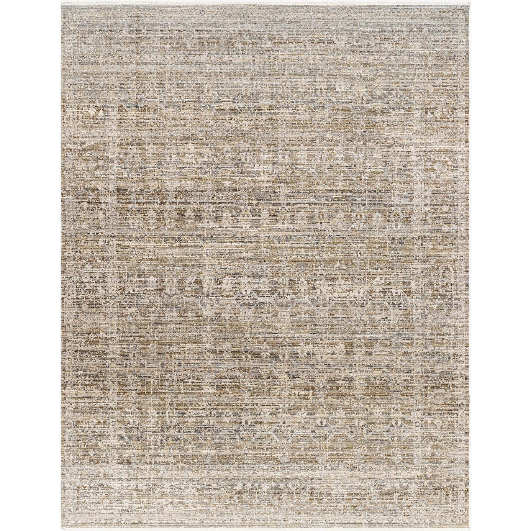 Livabliss Margaret Machine Washable Dog Area Rug, Taupe/Charcoal/Dark Brown/Gray, 7.83 x 10-ft
