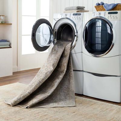 Show full view: Livabliss Lillian Machine Washable Dog Area Rug, Gray/Olive/Brown/Oatmeal/Black, 9.16 x 12.33-ft slide 5 of 8