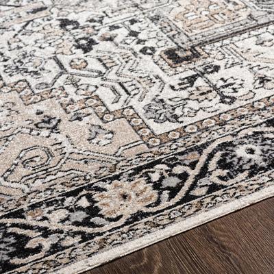 Show full view: Livabliss Lavadora Machine Washable Dog Area Rug, Black/Taupe/Light Beige/Gray/Light Gray, 5.25 x 7-ft slide 6 of 8