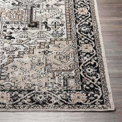 Show full view: Livabliss Lavadora Machine Washable Dog Area Rug, Black/Taupe/Light Beige/Gray/Light Gray, 5.25 x 7-ft slide 4 of 8