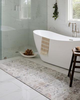 Show full view: Livabliss Lavadora Machine Washable Dog Area Rug, Ivory/Brown/Slate/Light Blue/Plum/Tan, 5.25 x 7-ft slide 3 of 9