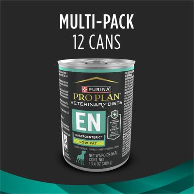Show full view: Purina Pro Plan Veterinary Diets EN Gastroenteric Low Fat Wet Dog Food, 13.4-oz, case of 12 slide 3 of 12