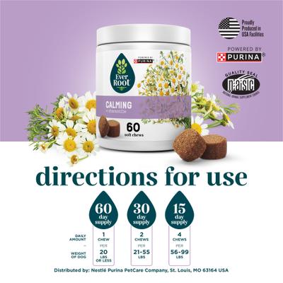 Show full view: EverRoot By Purina Calming Soft Chews Supplement for Dogs, 10.6-oz canister slide 10 of 11