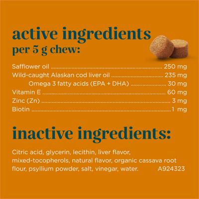 Show full view: EverRoot By Purina Skin & Coat Soft Chews Supplement for Dogs, 10.6-oz canister slide 7 of 12