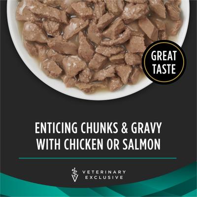 Show full view: Purina Pro Plan Veterinary Diets EN Savory Selects in Gravy Salmon & Chicken Variety Pack Wet Cat Food, 5.5-oz, case of 24 slide 3 of 10