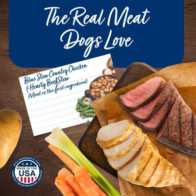 Show full view: Blue Buffalo's Stew Chicken & Beef Variety Pack + Homestyle Recipe Chicken & Beef Wet Dog Food slide 8 of 10