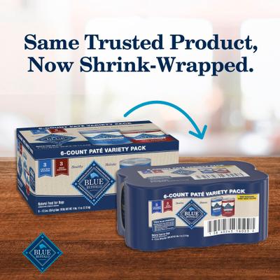 Show full view: Blue Buffalo Homestyle Recipe Chicken & Beef Wet Dog Food, 12.5-oz can, bundle of 18  slide 3 of 11