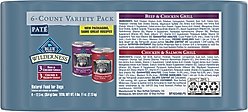 Blue Buffalo Wilderness Beef & Salmon Variety Pack Wet Dog Food, 12.5-oz can, case of 6 slide 2 of 8