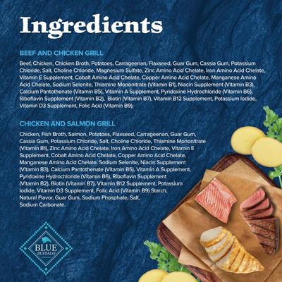 Show full view: Blue Buffalo Wilderness Beef & Salmon Variety Pack Wet Dog Food, 12.5-oz can, case of 6 slide 6 of 10