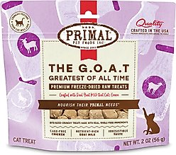 Primal The G.O.A.T. Chicken & Goat Milk Flavored Crunchy Cat Treats, 2-oz bag
