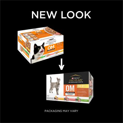 Show full view: Purina Pro Plan Veterinary Diets OM Overweight Management Savory Selects Variety Pack Wet Cat Food, 5.5-oz, case of 24 slide 3 of 12