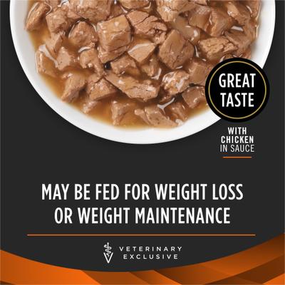 Show full view: Purina Pro Plan Veterinary Diets OM Overweight Management Savory Selects with Chicken Wet Cat Food, 5.5-oz, case of 24 slide 5 of 12