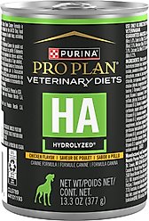 Purina Pro Plan Veterinary Diets HA Hydrolyzed Chicken Flavor Wet Dog Food, 13.3-oz, case of 12 slide 1 of 9