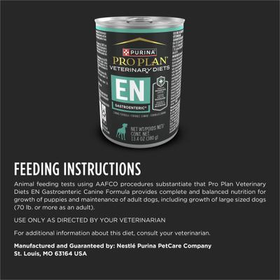 Show full view: Purina Pro Plan Veterinary Diets EN Gastroenteric Wet Dog Food, 13.4-oz, case of 12 slide 9 of 12
