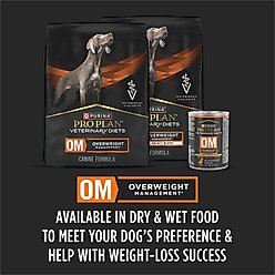 Purina Pro Plan Veterinary Diets OM Overweight Management Wet Dog Food, 13.3-oz, case of 12 slide 2 of 9