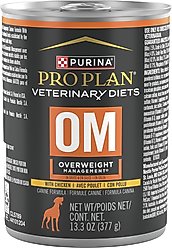 Purina Pro Plan Veterinary Diets OM Overweight Management Wet Dog Food, 13.3-oz, case of 12