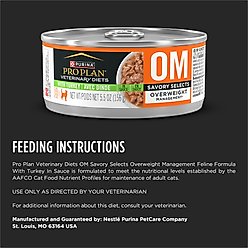 Purina Pro Plan Veterinary Diets OM Overweight Management Savory Selects Wet Cat Food, 5.5-oz, case of 24 slide 2 of 9