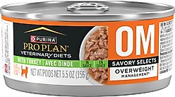 Purina Pro Plan Veterinary Diets OM Overweight Management Savory Selects Wet Cat Food, 5.5-oz, case of 24