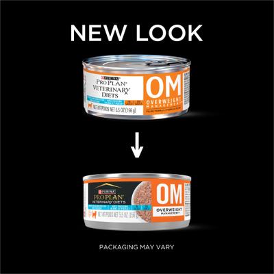 Show full view: Purina Pro Plan Veterinary Diets OM Overweight Management Wet Cat Food, 5.5-oz, case of 24 slide 4 of 12