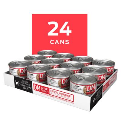 Show full view: Purina Pro Plan Veterinary Diets DM Dietetic Management Savory Selects Wet Cat Food, 5.5-oz, case of 24 slide 3 of 12