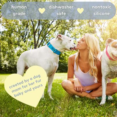 Show full view: Sweet Paws Silicone Chunky Teether Dog Chew Toy, Azure slide 8 of 11