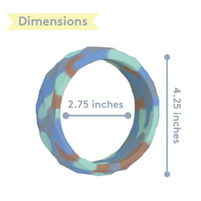 Show full view: Sweet Paws Silicone Chunky Teether Dog Chew Toy, Azure slide 6 of 11