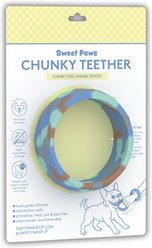 Sweet Paws Silicone Chunky Teether Dog Chew Toy, Azure