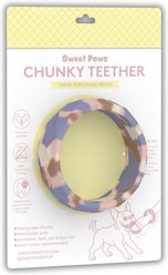 Sweet Paws Silicone Chunky Teether Dog Chew Toy, Blush Pink