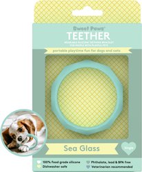 Sweet Paws Silicone Teether Dog Chew Toy, Sea Glass