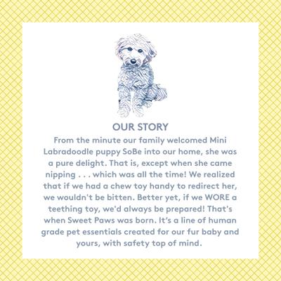 Show full view: Sweet Paws Silicone Teether Dog Chew Toy, Mocha slide 9 of 10