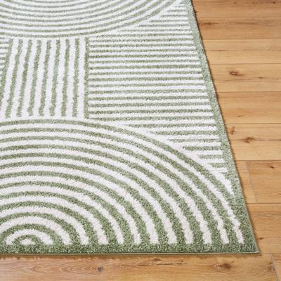 Show full view: Livabliss Fossay Shag Machine Washable Dog Area Rug, Light Beige/Grass Green, 7.83 x 10-ft slide 3 of 6