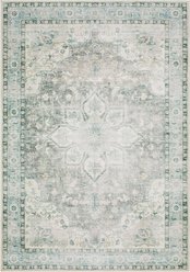 Livabliss Lavable Machine Washable Dog Area Rug, Seafoam/Sage/Mist/Ivory/Slate, 5.25 x 7.58-ft