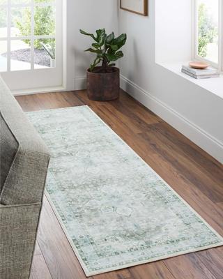 Show full view: Livabliss Lavable Machine Washable Dog Area Rug, Seafoam/Sage/Mist/Ivory/Slate, 5.25 x 7.58-ft slide 2 of 2