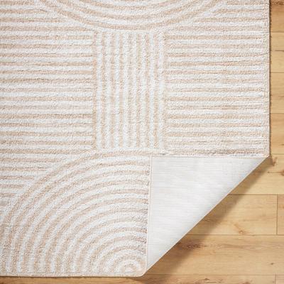 Show full view: Livabliss Fossay Shag Machine Washable Dog Area Rug, Light Beige/Beige, 6.58 x 9-ft slide 3 of 7