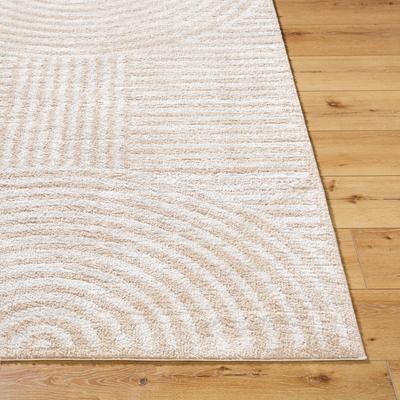 Show full view: Livabliss Fossay Shag Machine Washable Dog Area Rug, Light Beige/Beige, 6.58 x 9-ft slide 4 of 7