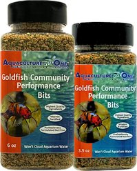 Aquaculture-One Goldfish Community Performance Bits Fish Food, 6-oz bottle