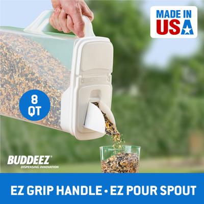 Show full view: Buddeez Double Pack of 8-qt & 3.5-qt Bird Seed Dispenser, 2 count slide 4 of 5