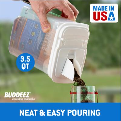 Show full view: Buddeez Double Pack of 8-qt & 3.5-qt Bird Seed Dispenser, 2 count slide 3 of 5