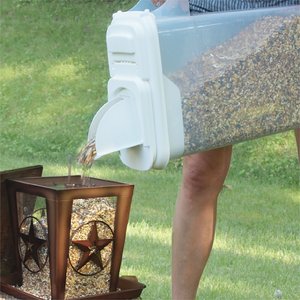 Buddeez Bird Seed Dispenser with Double Pour Spout, 16-qt