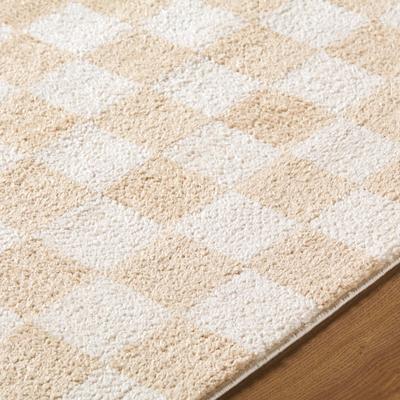 Show full view: Livabliss Fossay Shag Checker Machine Washable Dog Area Rug, Light Beige/Beige, 6.58 x 9-ft slide 5 of 7
