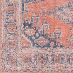 Livabliss Colin Machine Washable Dog Area Rug, Burnt Orange/Blue/Pale Blue/Tan, 9.16 x 12-ft slide 2 of 8