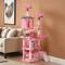 Show in main carousel: Wooflex Indoor Multi-Level Climbing Tower 75-in Flannel Kitten & Cat Tree & Condo, 19.3 x 19.3 x 74.5-in, Pink slide 1 of 9