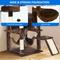 Show in main carousel: Wooflex Indoor Multi-Level Climbing Tower 75-in Flannel Kitten & Cat Tree & Condo, 19.3 x 19.3 x 74.5-in, Brown slide 3 of 8