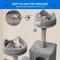 Show in main carousel: Wooflex Indoor Multi-Level Climbing Tower 75-in Flannel Kitten & Cat Tree & Condo, 19.3 x 19.3 x 74.5-in, Light Grey slide 2 of 7